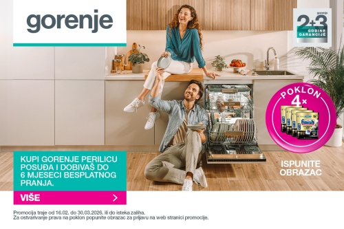 Nova generacija Gorenje perilica posuđa + POKLON Finish kapsule!