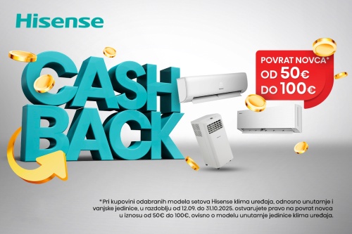 Hisense CASHBACK promocija klima uređaja!
