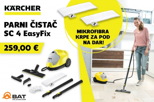 Čišćenje parom bez prekida uz Kärcher SC 4 EasyFix!