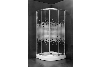 Minotti tuš kabina, polukružna - 90x90x185 5 mm