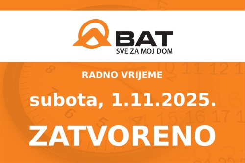 Za blagdan Svih svetih 1. studenog - zatvoreno