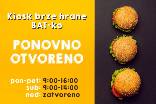 Kiosk brze hrane BAT-ko -  ponovo otvoreno!