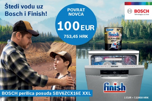 Štedi vodu uz Bosch i Finish!