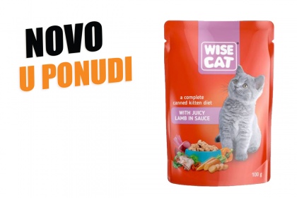 Hrana za mačke Wise Cat Kitten janjetina 100g