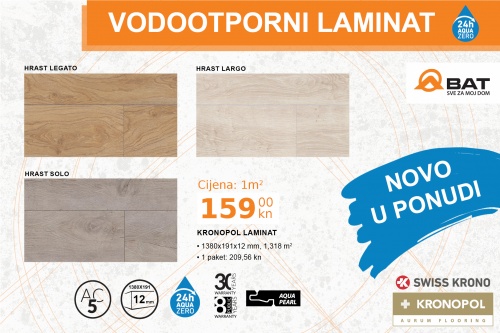 Novo u ponudi – vodootporni laminati!