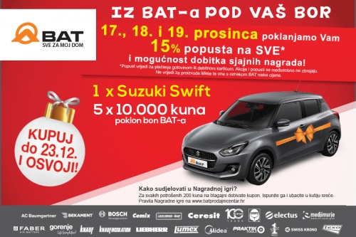 Čak tri dana 15% popusta na SVE redovne cijene!