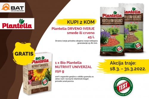 Gratis Bio Plantella Nutrivit Univerzal uz kupnju drvenog iverja