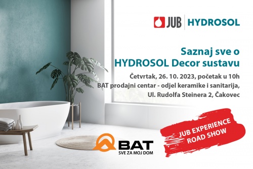 Prijavi se na radionicu JUB HYDROSOL Decor sustava za kupaonice