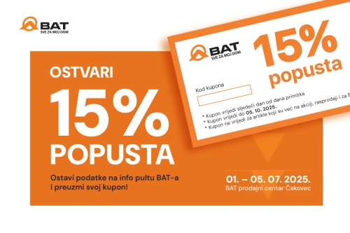 15% popusta za tvoju sljedeću kupovinu!