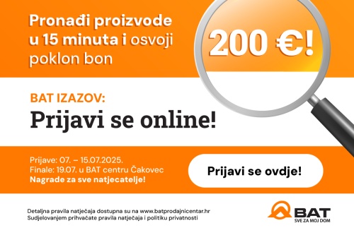 BAT IZAZOV - Prijavi se i osvoji poklon bon 200 €!