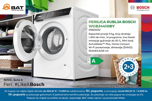 Novo: Bosch Serie 8 perilica rublja