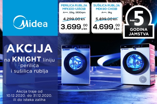 Midea perilice i sušilice rublja po TOP cijeni!