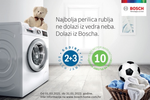 Najbolja perilica rublja ne dolazi iz vedra neba. Dolazi iz Bosch-a.