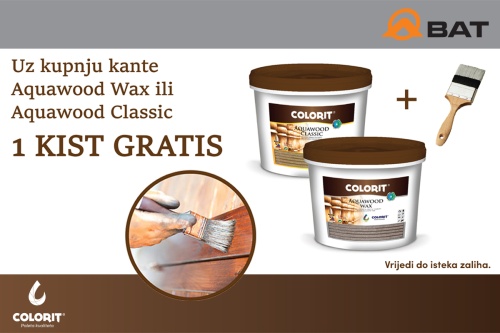 Uz Colorit Aquawood Classic ili Aquawood Wax - kist na dar!