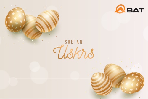 Sretan i blagoslovljen Uskrs želi vam BAT Prodajni centar!