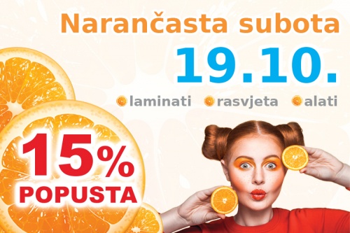 Laminati, rasvjeta i alati 15% jeftiniji!