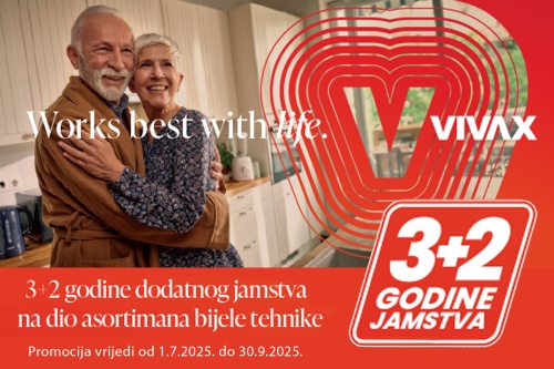 Vivax - 3+2 godine dodatnog jamstva na dio asortimana bijele tehnike