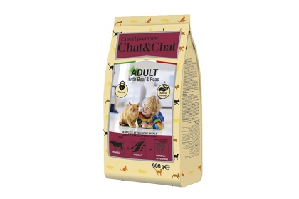 Hrana za mačke CHAT&amp;CHAT govedina - 900 g
