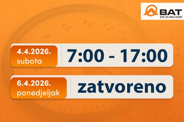 Radno vrijeme za nadolazeće dane