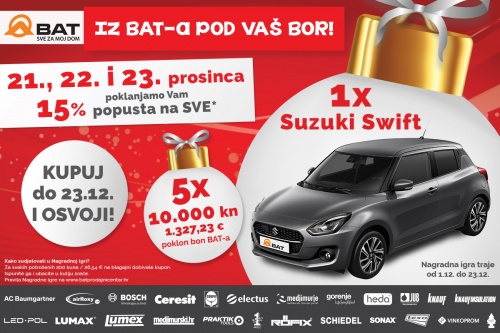 Tri dana -15% popusta na SVE redovne cijene!