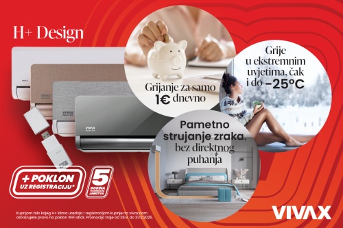 Uz VIVAX H+ i R+ Design klime WiFi stick na poklon!