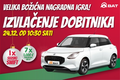 Javno izvlačenje dobitnika nagrada - Auto iz BAT-a pod Va&scaron; bor!