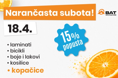 18.4. Narančasta subota &ndash; 15% popusta na kopačice
