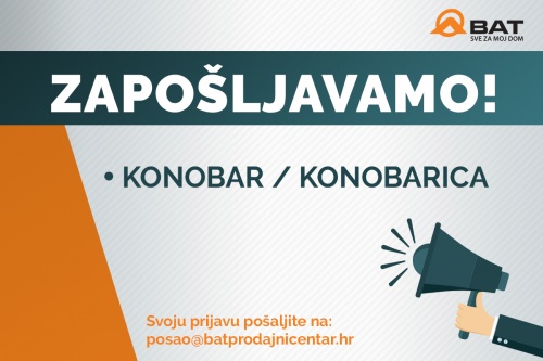 Zapošljavamo – konobara / konobaricu