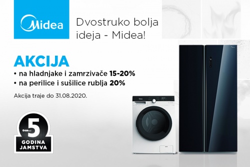 Midea proizvodi - velika ljetna akcija do 31.8.!