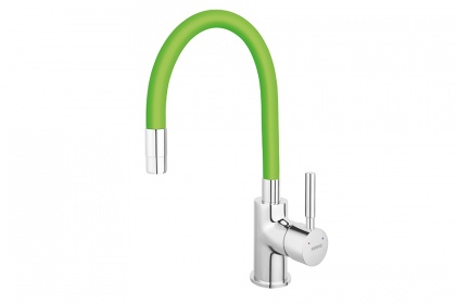 Ferro Zumba miješalica za sudoper s elastičnim izljevom - zelena