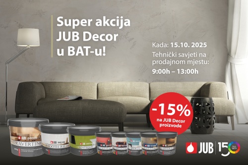 -15% na JUB Decor proizvode - 15.10.2025.!